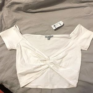 White crop top from Charlotte Russe